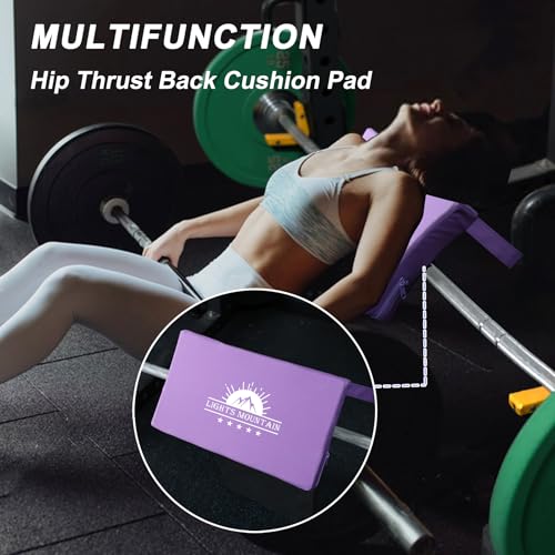 Square Hip-Thrust Pad Protective Extra Thick Foam pad for Barbell Weightlifting Hip Thrusts and Glute Bridges Workouts Home Gym Equipment - color: Purple