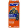 Hefty Ultra Strong 30 Gallon Trash Bags, Black, Unscented, 14ct | 30G Large Trash Bags with Drawstrings, Resists Leaks, Punctures, Tears, For Yard Waste, Donations, Storage, Multipurpose - size: 14 Count (Pack of 1)