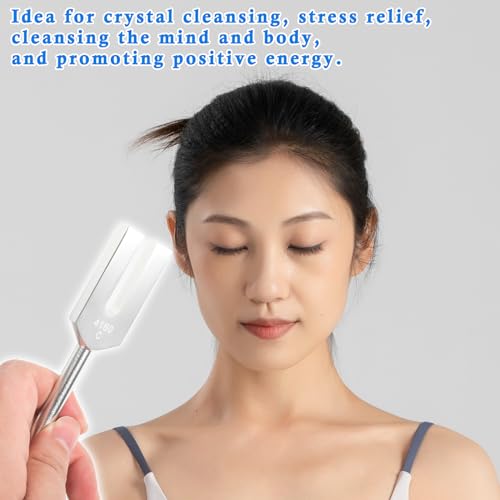 Angel Tuning Forks Set - 4096 Hz, 4160 Hz, 4225 Hz with Wooden Hammer and Velvet Bag for Yoga and Meditation Accessories - color: 4096 Hz, 4160 Hz, 4225 Hz - Silver