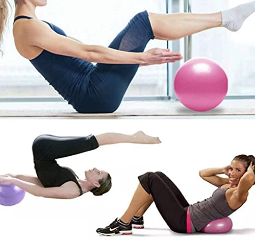 6 Inch Mini Exercise Pilates Yoga Ball, Stability Ball for Yoga, Barre, Training and Physical Therapy- Improves Balance with Inflate Pump(Pink) - color: Orange, size: 6 Inch