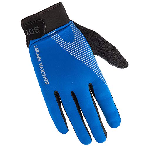 YHT Workout Gloves, Full Palm Protection & Extra Grip, Gym Fishing Fencing Gloves for Weight Lifting, Training, Fitness, Exercise (Men & Women) - color: Blue, size: X-Large