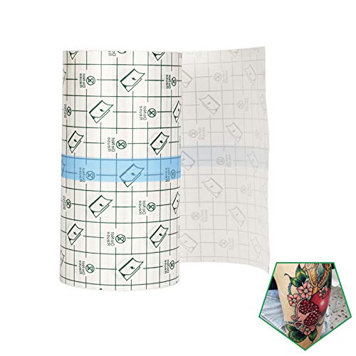Tattoo Aftercare Bandage Roll 4" x 10 Yard - Waterproof Transparent Film for Tattoos Initial Healing and Skin Repair Adhesive Tattoo Supply Wrap - size: 4 x 360 Inch