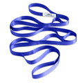 Trideer Non-Elastic Stretching Strap with Loops for Physical Therapy & Rehab, Knee Hip Leg ROM Post-Surgery, Yoga Strap for Stretching, Leg Lifter Strap Mobility Aid, Hamstring Calf Back - color: Royal Blue/75"x1"