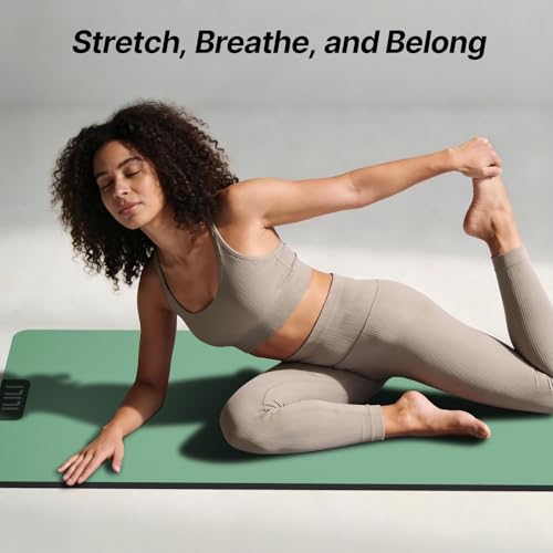 ILILI Yoga Mat 10mm Thick, Suede&TPE Exercise Mat, 76"L*28"W Extra Long, 0.4 Inches Soft and Comfortable, 193*70cm Fitness Mat with Strap, Portable for Yoga, Pilates, Floor Exercise, Home and Outdoor Use, Eco Friendly - color: Green