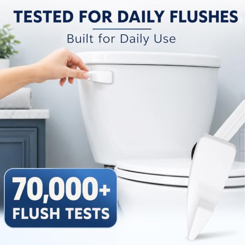 Lydia's Deal Toilet Handle Replacement Kit, Universal Front Mount Toilet Tank Flush Lever Replacement Handle, Toilet Tank Trip Lever, Easy to Install, Toilet Repair Kit, White Plastic - color: White Plastic