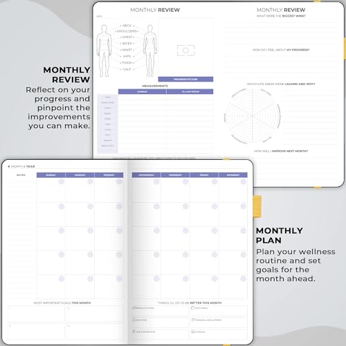 Clever Fox Fitness & Food Journal – Nutrition & Workout Planner for Women & Men – Diet & Gym Exercise Log Book with Calendars, Diet & Training Trackers - Undated, A5 Size, Hardcover (Black) - color: Black, size: A5 (5.8'' x 8.3'')