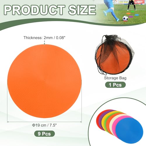 Spot Markers, Poly Spot Marker for Agility Training Floor Dots Non Slip Flat Field Cones - color: Orange, size: 19 cm/7.5inch