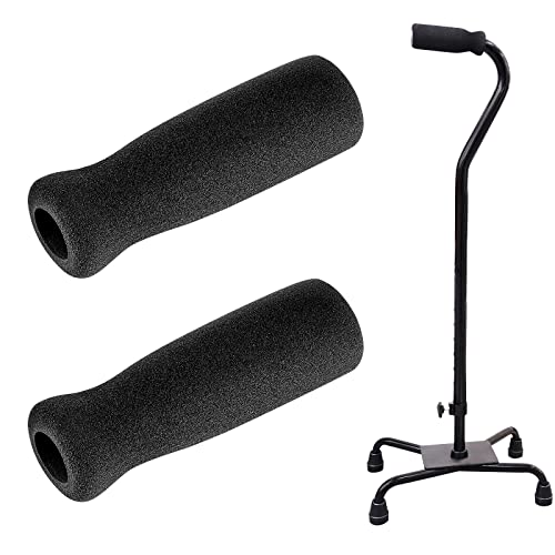 Timtin Foam Cane Handle Grip Replacement Offset Walking Hand Foam Handle for Bicycle Handlebars Walking Cane Accessories 4.53 x 0.98 x 0.98 Inch - color: Black