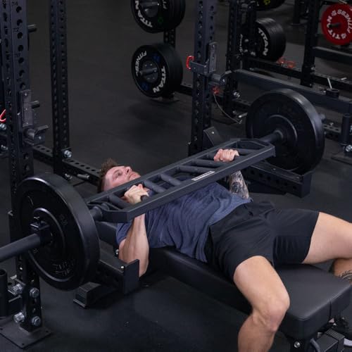 Titan Fitness Hybrid Angled Multi-Grip Olympic Barbell V3, Rated 1,900 LB, Rackable Swiss/Football Bar