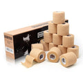 Hampton Adams | As Seen on Shark Tank | Self Adhesive Bandage Wrap (14-Pack) | 15ft | Pet Safe | Breathable Athletic Elastic Cohesive Bandage for Sports Injury Ankle Knee Wrist sprains (Beige) - color: Beige