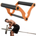 AimiDream V Bar Landmine Handle Attachment for Barbell Bar, Solid Multi-Grip Landmine Handle Attachment with Non-Slip Rubber Handle, Fits Olympic Bars Strength Training Bars - color: Yellow