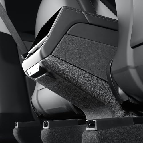 LUCKEASY 5PCS Front Rear Console Kick Pad for Tesla Model Y Juniper 2025+ | Front & Rear Center Console Anti-kick Mat, 2026 Juniper Accessories, Premium & Performance, All-Weather TPE Mat, Black - size: 5PCS Front & Rear Center console anti-kick Pad