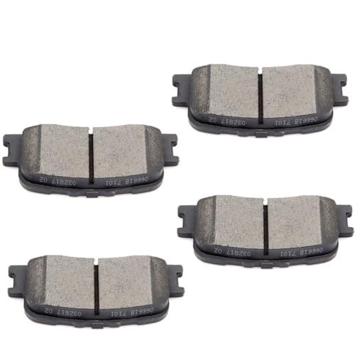 ECCPP D885-7762 4pcs Rear Ceramic Disc Brake Pad Set Fit For Lexus ES300 2002-2003,For Lexus ES330 2004-2006,For Toyota Camry 2002-2006,For Toyota Highlander 2001-2003 - style: D885 [4pcs]