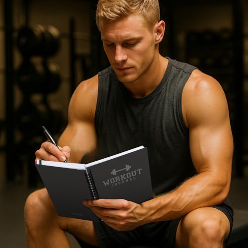ZICOTO Ultimate Workout Journal - Complete Fitness Training Planner for Men and Women - Track PRs, Build Muscle & Dominate Your Workouts - Essential Gym Gear Accessories for Serious Weight Lifters - color: Black