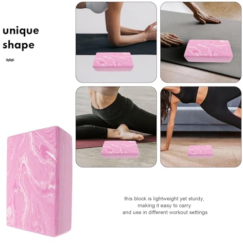YARNOW Yoga Blocks High Density Non-slip Foam Dance Workout Accessories Lightweight Yoga Bricks for Balance and Stretching Fitness Exercises