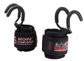 Weight Lifting Rod Hooks Heavy Duty Wrist Wraps Power Weight Lifting Training Gym Grips Straps Set of 2 - color: BLACK, size: WOMEN-Wrist Size Small/Medium