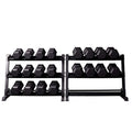 REP Fitness Rubber Hex Dumbbell Set, Adjustable Weight Pairs, Home Gym Equipment, Strength Training For Men Women, Black Coated Grips, Workout Rack Storage Optional, Heavy Lb Free Weights