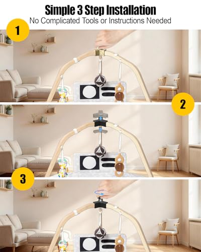 Frame Connector Replacement Part Compatible with Lovevery The Play Gym Frame, Durable PETG Arch Joint Mount Hardware, Structural Support Connector, Easy Installation, Black