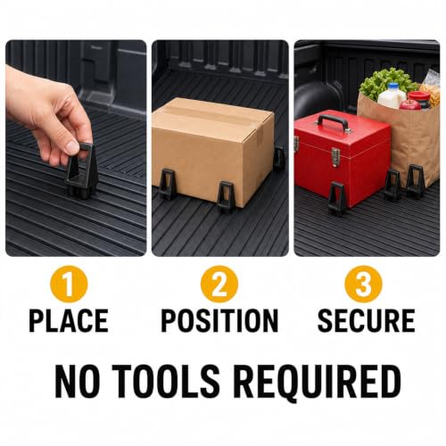 Truck Bed Organizer Slide Out Mat, Pickup Truck Bed Divider and Cargo Control Mat, Truck Bed Accessories for Tools, Groceries, Camping Gear and Outdoor Equipment
