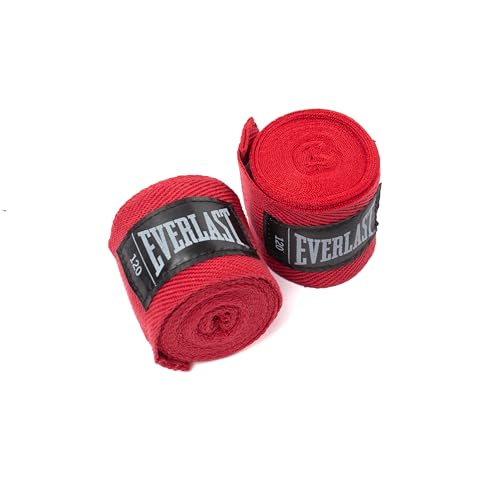 Everlast Core Handwraps 120in – Boxing Hand Wraps for Gloves, Wrist & Knuckle Support - color: Red, size: 120 Inch