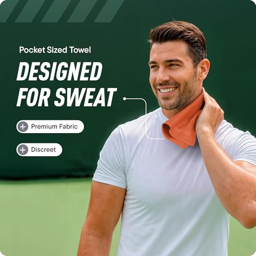 DRYKI Pocket-Sized Sweat Towels - The Original Sweat Absorbing Handkerchiefs - Quick-Dry Microfiber Sweat Rags for Face, Hands, & Body - Men & Women - Gym and Work (Ridge: Large Size, 3 Pack) - color: Ridge
