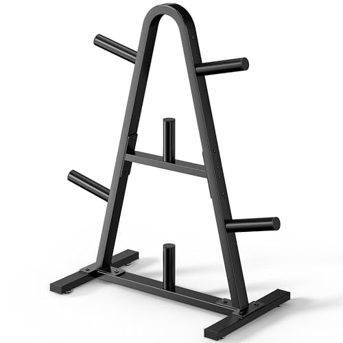 Weight Plate Rack 400LBs, Weight Tree Holder for Home Gym, Barbell & Bumper - size: for Olympic Weight Plate