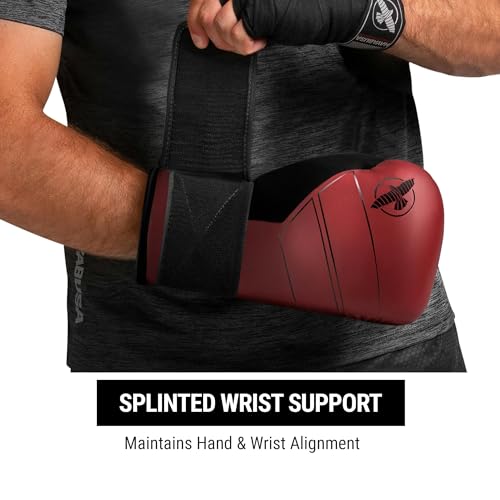 Hayabusa S4 Leather Boxing Gloves for Women & Men - color: Red, size: 12 oz