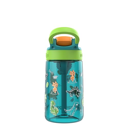 Contigo Aubrey Kids Water Bottle - color: Juniper/Dinos, size: 14 oz (Pack of 1)