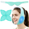 ZNÖCUETÖD Wisdom Teeth Ice Pack Face Head Wrap for Wisdom Teeth Removal Toothache Pain Relief, TMJ, Jaw Ice for Face Oral Surgery, Dental Implant with 4 Reusable Hot Cold Gel Packs (Mint Green) - color: Mint Green
