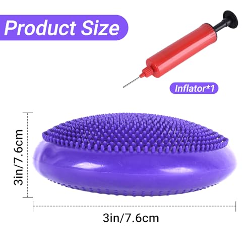Dog Balance Disc 14", Dog Balance Equipment with Cushion and Pump, Pet Training Platform for Pet Rehabilitation Training, Strength Train Stability, Suitable for Small and Medium-Sized Pets - color: Purple