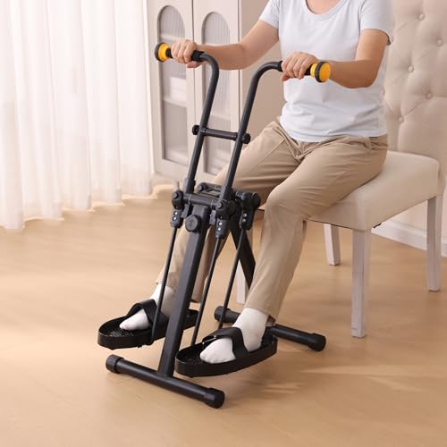 Pedal Exerciser Bike for Seniors, Arm Leg Hand and Knee Elderly Exercise Equipment, Sitting Home Exercise Machine for Total Body, Upper and Lower Limb Trainer