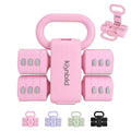 kisnbld Adjustable Dumbbell Set of 2, 4 in 1 Free Weights Dumbbells Set for Women with Fast Adjustment, Each 2lb 3lb 4lb 5lb Hand Weights Set for Home Gym & Outdoor Exercise Training - color: Pink, style: Set