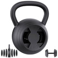 Hezeyferg 2-in-1 Adjustable Kettlebell for Home Gym Strength Training | 15-45 LB Kettlebells Weight Set, 4.8-30 LB Dumbbell Weights, with Wide Grip, for Men/Women Full Body Exercise - color: Black
