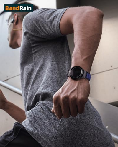 One Click Alpine Loop Bands Compatible with Samsung Galaxy Watch 7 Band/Galaxy Watch 6 4 5 FE Band 40mm 44mm/Watch 6 4 Classic 47mm 43mm 42mm 46mm/5 Pro 45mm, 20mm No Gap Nylon Sport Strap for Men - color: 12#Navy Blue