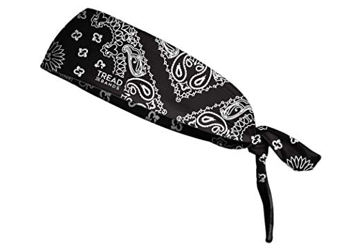 TreadBands Men's Performance Non-Slip Headbands - color: Black Bandana