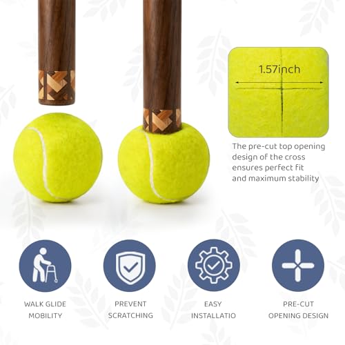 Walker Tennis Balls Precut Tennis Balls for Walkers 4PCS Walkers Legs Universal Precut Glide Balls, Heavy Duty Long Lasting Felt Pad Glide Coverings - color: Yellow