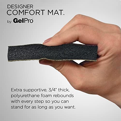 GelPro Stain Resistant Surface with 3/4 Thick Ergo-Foam Core for Health and Wellness, 20"x48", Leather Grain Cranberry - color: Leather Grain Cranberry, size: 48"L x 20"W x 0.8"Th