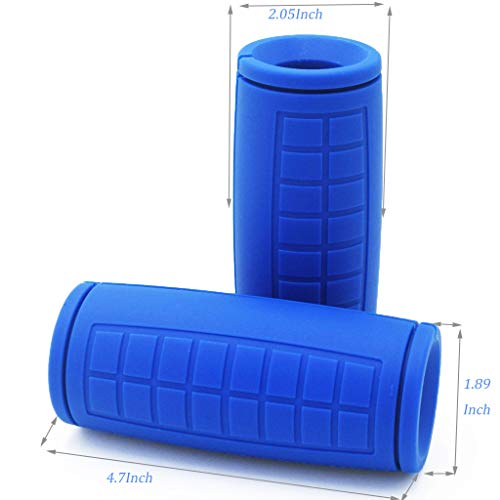 Weight Bar Grips Fit Standard Barbell, Dumbell Handles, Thick Bar Training Adapter For WeightLifting & Cable Attachments Fitness Training Rope Grips For Body Arm Forearm Builder Strength - color: Blue