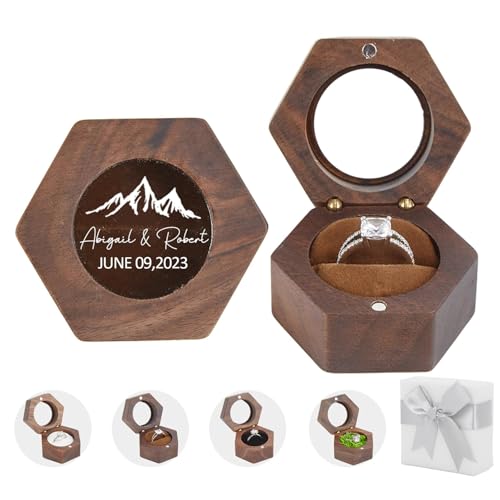wood ring box (E-custom) - color: E-custom