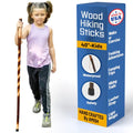 Handmade Wooden Walking Cane for Men Women Seniors with Genuine Leather Wrist Strap for Hiking, Walking and Outdoor Trekking - Made in USA - size: 40"- Kids, style: Twistik