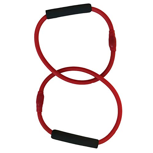 Life By Lexie Barre Red Double Tube Exercise Equipment for Pure Workout & Pair of Women's Socks