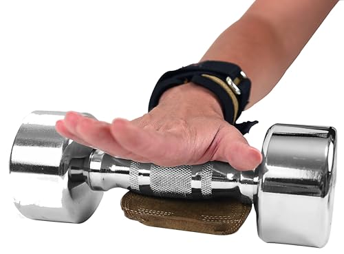 Cobra Grips Weight Lifting Gloves with Adjustable Neoprene Padded Wrist Wraps - Heavy Duty Alternative to Power Lifting Hooks for Deadlifts - color: FIT Brown Leather, size: 4.25 - 7.0"
