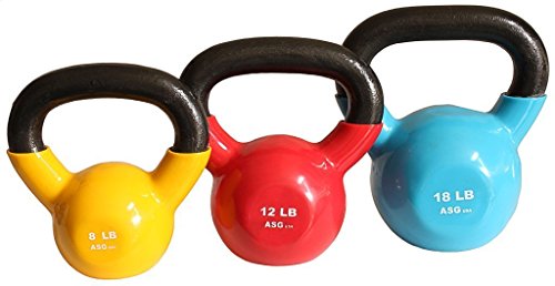 Ader Vinyl Kettlebell 5, 8, 10, 12, 15, 18, 20, 25, 30, 35, 40, 45,50 Lb - size: 25.0 Pounds