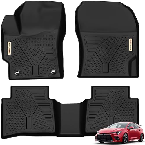 YITAMOTOR Floor Mats Compatible with Toyota Corolla Sedan 2020-2026 (Not Fit for Hatchback), TPE All Weather Automotive Corolla Floor Liners Custom Fit 1st & 2nd Row, Black - style: 2020-2026 Toyota Corolla Sedan (Not Fit for Hatchback)