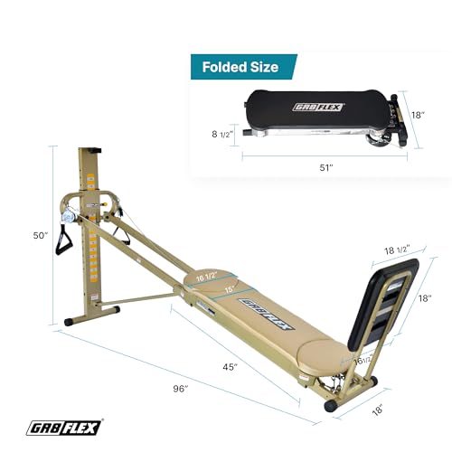 GR8FLEX Performance Gym for Total Over 100 Exercises, Multi-Functional Workout Machine, High Performance Strength Training, Cardio, and Full Body Fitness Equipment for Home Use - style: Golden Model