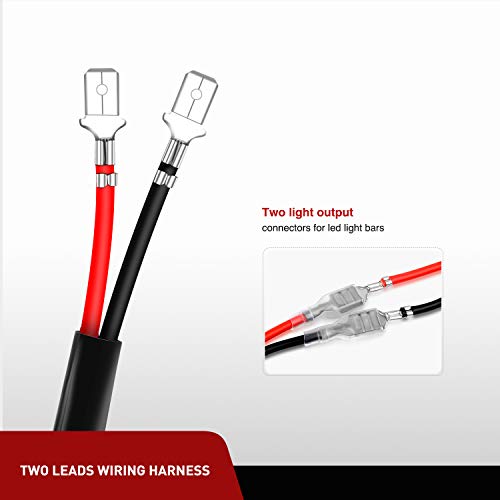 Nilight Wire Extension, 3 Feet, Play and Plug 16 Gauge – Wiring Harness Extension for Off Road LED Work Light Bar - size: 16AWG -3FT 2Pcs