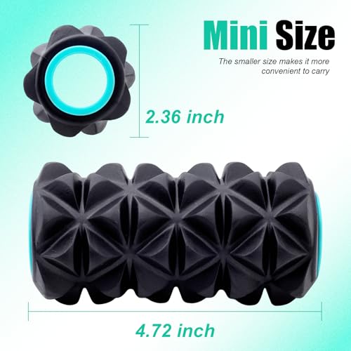 5 Pack Back Roller- Yoga Wheel for Back Pain Reliefn & Stretching, Back Wheel for Deep Tissue Massage, Foam Roller for Physical Therapy & Exercise | Blue - color: Blue and Black
