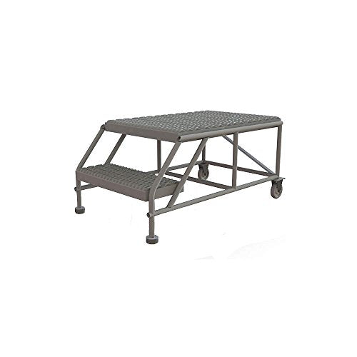 Tri-Arc WLWP022436 2-Step Forward Descent Mobile Steel Work Platform, 24-Inch x 36-Inch Platform - size: 24" x 36", style: 2-Step