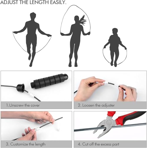 Jump Rope, Tangle-Free Rapid Speed Jumping Rope Cable with Ball Bearings for Women, Men, and Kids, Adjustable Steel Jump Rope with Foam Handles for Home Gym Exercise Fitness Workout Equipment & Slim Body - color: Black+Green