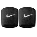 NIKE Premier Swoosh Singlewide Wristbands -Soft, Moisture-Wicking (1 Pair, 2.5" Wide) - color: Black/White